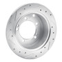 DFC Rotors-Drilled and Slotted-Silver with 5000 Advanced Brake Pads for 1994-2005 Chrysler/Dodge/Eagle (Sebring, Avenger, Stratus, Talon)