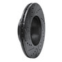 DFC Rotors-Drilled and Slotted-Black with 5000 Advanced Brake Pads includes Hardware for 2006-2007 BMW (323i, 325i, 325xi, 328i) 8512-31069