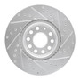 DFC Rotors-Drilled and Slotted-Silver with 5000 Euro Ceramic Brake Pads for 2006-2017 Audi/Volkswagen (A3, A3 Quattro, TT, TT Quattro)