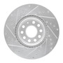 DFC Rotors-Drilled and Slotted-Silver with 5000 Euro Ceramic Brake Pads for 2006-2017 Audi/Volkswagen (A3, A3 Quattro, TT, TT Quattro)