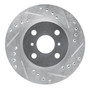 DFC Rotors-Drilled and Slotted-Silver with 5000 Advanced Brake Pads for 1998-2002 Chevrolet/Toyota (Prizm, Corolla) 7502-76048