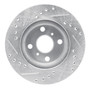 DFC Rotors-Drilled and Slotted-Silver with 5000 Advanced Brake Pads for 1998-2002 Chevrolet/Toyota (Prizm, Corolla) 7502-76048