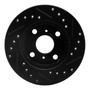DFC Rotors-Drilled and Slotted-Black with 5000 Advanced Brake Pads for 1991-1994 Toyota (Tercel) 8502-76157