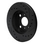 DFC Rotors-Drilled and Slotted-Black with 5000 Advanced Brake Pads for 1991-1994 Toyota (Tercel) 8502-76157