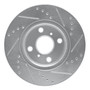 DFC Rotors-Drilled and Slotted-Silver with 5000 Advanced Brake Pads for 2012-2019 Scion/Toyota (iQ, Prius C) 7502-76081