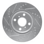 DFC Rotors-Drilled and Slotted-Silver with 5000 Advanced Brake Pads for 2012-2019 Scion/Toyota (iQ, Prius C) 7502-76081