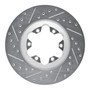 DFC Rotors-Drilled and Slotted-Silver with Heavy Duty Brake Pads for 2004-2008 Chevrolet/GMC/Isuzu (Colorado, Canyon, i-280, i-290)