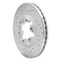 DFC Rotors-Drilled and Slotted-Silver with Heavy Duty Brake Pads for 2004-2008 Chevrolet/GMC/Isuzu (Colorado, Canyon, i-280, i-290)