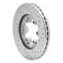 DFC Rotors-Drilled and Slotted-Silver with Heavy Duty Brake Pads for 2004-2008 Chevrolet/GMC/Isuzu (Colorado, Canyon, i-280, i-290)