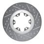 DFC Rotors-Drilled and Slotted-Silver with Heavy Duty Brake Pads for 2004-2008 Chevrolet/GMC/Isuzu (Colorado, Canyon, i-280, i-290)