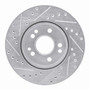DFC Rotors-Drilled and Slotted-Silver with 5000 Advanced Brake Pads for 1986-1995 Mercedes-Benz (260E, 300CE, 300D, 300E) 7502-63020