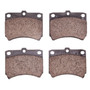 DFC Rotors-Drilled and Slotted-Black with 5000 Advanced Brake Pads for 1988-1993 Ford (Festiva) 8502-54222