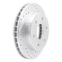 DFC Rotors-Drilled and Slotted-Silver with 5000 Advanced Brake Pads for 1988-2000 Chevrolet/GMC (Blazer, K1500, K1500 Suburban, K2500)
