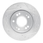 DFC Rotors-Drilled and Slotted-Silver with 5000 Advanced Brake Pads for 1990-2005 Chrysler/Dodge/Eagle (Sebring, Avenger, Stratus, Talon)