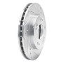 DFC Rotors-Drilled and Slotted-Silver with 5000 Advanced Brake Pads for 1990-2005 Chrysler/Dodge/Eagle (Sebring, Avenger, Stratus, Talon)