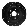 DFC Rotors-Drilled and Slotted-Black with 5000 Advanced Brake Pads for 2003-2009 Mercedes-Benz (E280, E320, E350, E500) 8502-63042
