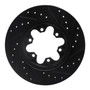 DFC Rotors-Drilled and Slotted-Black with Heavy Duty Brake Pads for 2004-2008 Chevrolet/GMC/Isuzu (Colorado, Canyon, i-280, i-290)