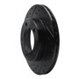 DFC Rotors-Drilled and Slotted-Black with 5000 Advanced Brake Pads for 1978-1981 Jeep (CJ5, CJ7, Scrambler) 8502-42070
