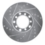 DFC Rotors-Drilled and Slotted-Silver with 5000 Euro Ceramic Brake Pads for 1972-1979 Mercedes-Benz (280SE, 280SEL, 300SD, 350SL) 7602-63009