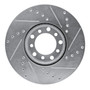 DFC Rotors-Drilled and Slotted-Silver with 5000 Euro Ceramic Brake Pads for 1972-1979 Mercedes-Benz (280SE, 280SEL, 300SD, 350SL) 7602-63009
