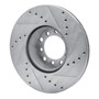DFC Rotors-Drilled and Slotted-Silver with 5000 Euro Ceramic Brake Pads for 1972-1979 Mercedes-Benz (280SE, 280SEL, 300SD, 350SL) 7602-63009