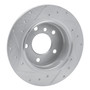DFC Rotors-Drilled and Slotted-Silver with 5000 Advanced Brake Pads includes Hardware for 1991-1999 BMW (318i, 318is, 323i, 323is)