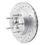 DFC Rotors-Drilled and Slotted-Silver with 5000 Advanced Brake Pads for 1990-1994 Ford/Mazda (Bronco II, Explorer, Ranger, B3000) 7502-99287