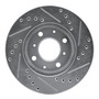 DFC Rotors-Drilled and Slotted-Silver with 5000 Advanced Brake Pads for 1988-1991 Honda (Civic, CRX) 7502-59162