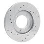 DFC Rotors-Drilled and Slotted-Silver with 5000 Advanced Brake Pads for 1992-2004 AM/Hummer (General Hummer, H1) 7502-44001
