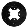 DFC Rotors-Drilled and Slotted-Black with 5000 Advanced Brake Pads for 1984-1986 Nissan (300ZX) 8502-67263