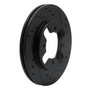 DFC Rotors-Drilled and Slotted-Black with 5000 Advanced Brake Pads for 1984-1986 Nissan (300ZX) 8502-67263
