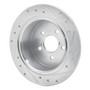 DFC Rotors-Drilled and Slotted-Silver with 5000 Advanced Brake Pads for 2005-2009 Subaru (Legacy, Outback) 7502-13022