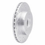 DFC Rotors-Drilled and Slotted-Silver with 5000 Advanced Brake Pads for 1979-1981 Pontiac (Firebird) 7502-52037