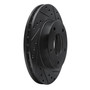 DFC Rotors-Drilled and Slotted-Black with 5000 Advanced Brake Pads for 1977-1978 Buick/Cadillac (Electra, Estate Wagon, LeSabre, Riviera)