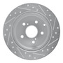 DFC Rotors-Drilled and Slotted-Silver with 5000 Advanced Brake Pads for 2012-2020 Toyota (Mirai, Prius V) 7502-76092