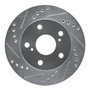 DFC Rotors-Drilled and Slotted-Silver with 5000 Advanced Brake Pads for 1991-1994 Toyota (Previa) 7502-76121