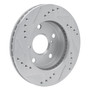 DFC Rotors-Drilled and Slotted-Silver with 5000 Advanced Brake Pads for 1991-1994 Toyota (Previa) 7502-76121
