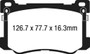 EBC 15+ Hyundai Genesis 3.8 Redstuff Front Brake Pads