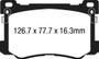 EBC 15+ Hyundai Genesis 3.8 Redstuff Front Brake Pads