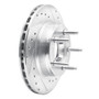 DFC Rotors-Drilled and Slotted-Silver with 5000 Advanced Brake Pads for 1993-1994 Ford/Mazda (Explorer, Navajo) 7502-99297