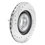 DFC Rotors-Drilled and Slotted-Silver with 5000 Advanced Brake Pads for 1993-1994 Ford/Mazda (Explorer, Navajo) 7502-99297