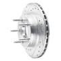 DFC Rotors-Drilled and Slotted-Silver with 5000 Advanced Brake Pads for 1993-1994 Ford/Mazda (Explorer, Navajo) 7502-99297