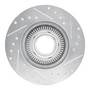 DFC Rotors-Drilled and Slotted-Silver with 5000 Advanced Brake Pads for 1993-1994 Ford/Mazda (Explorer, Navajo) 7502-99297