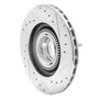 DFC Rotors-Drilled and Slotted-Silver with 5000 Advanced Brake Pads for 1993-1994 Ford/Mazda (Explorer, Navajo) 7502-99297