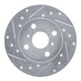 DFC Rotors-Drilled and Slotted-Silver with 5000 Advanced Brake Pads for 1983-1990 Toyota (Tercel) 7502-76179