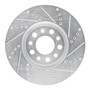 DFC Rotors-Drilled and Slotted-Silver with 5000 Advanced Brake Pads for 2013-2017 Chrysler/Dodge (200, Dart) 7502-39015