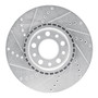 DFC Rotors-Drilled and Slotted-Silver with 5000 Advanced Brake Pads for 2013-2017 Chrysler/Dodge (200, Dart) 7502-39015