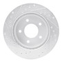 DFC Rotors-Drilled and Slotted-Silver with 5000 Advanced Brake Pads for 1990-2002 Chevrolet (Astro) 7502-48162