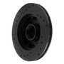 DFC Rotors-Drilled and Slotted-Black with 5000 Advanced Brake Pads for 1983-1994 Ford/Mazda (Aerostar, Ranger, B2300, B3000) 8502-99019