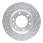 DFC Rotors-Drilled and Slotted-Silver with 5000 Advanced Brake Pads for 1981-1985 Toyota (4Runner, Pickup) 7502-76098